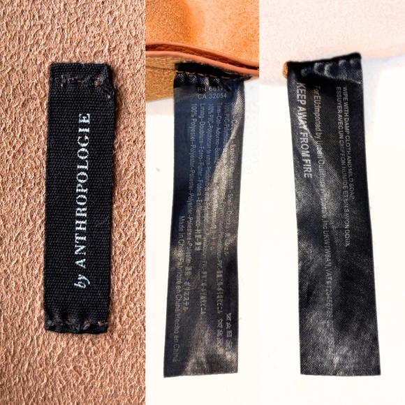 Anthropologie Faux Leather Makeup Travel Bag Brown - Picture 7 of 7